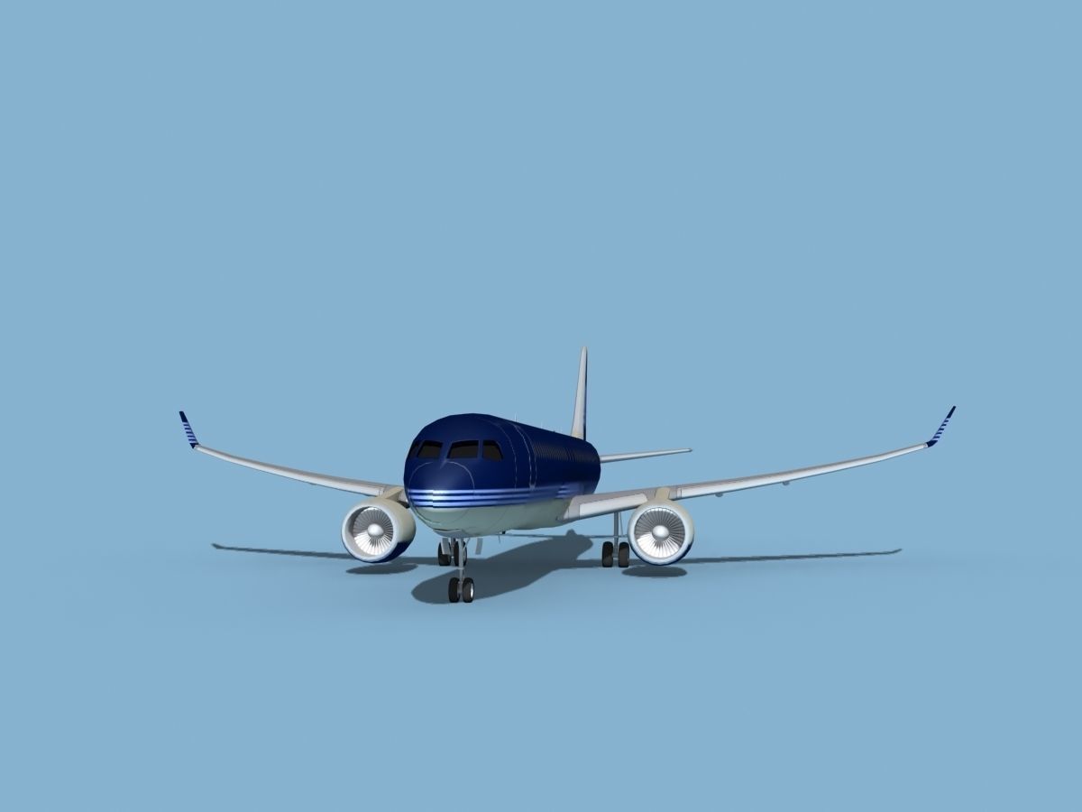 Airbus A220-300 Corporate 4 3D model_1