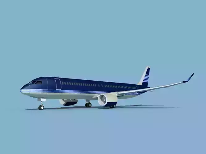 Airbus A220-300 Corporate 4 3D model