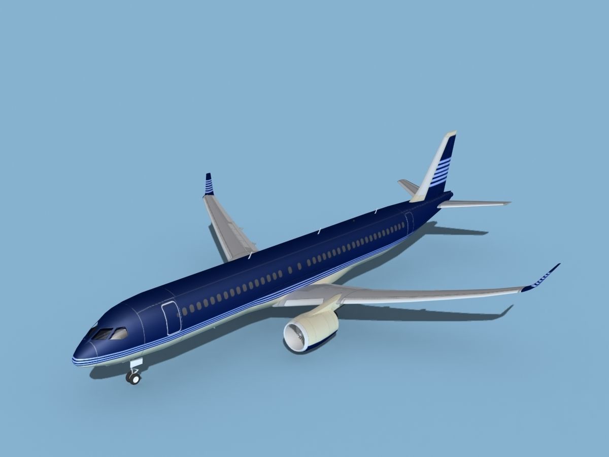 Airbus A220-300 Corporate 4 3D model_10