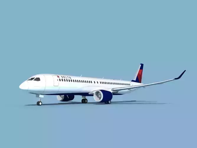 Airbus A220-300 Delta Express 3D model