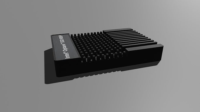 Intel Optane SSD - Hard disk Low-poly 3D model