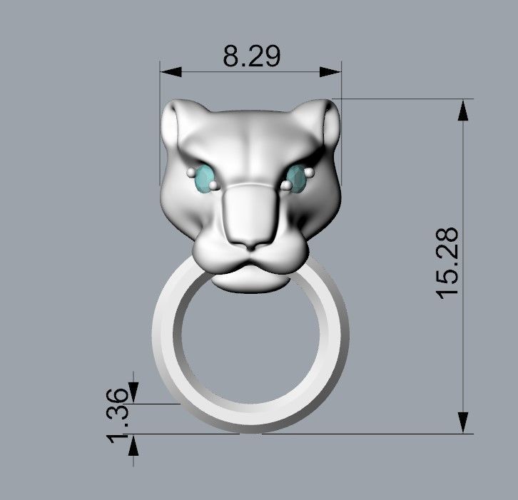 Panther 3dm stl CAD 3D print model_3