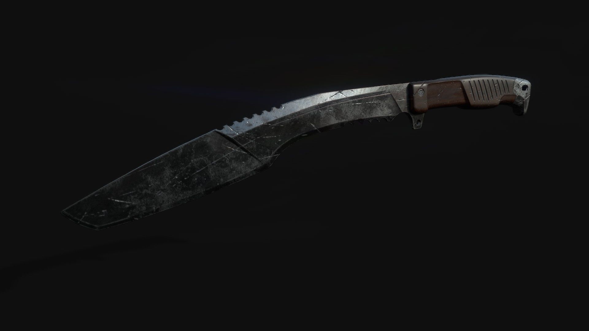 Kukri Blade Low-poly 3D model_2