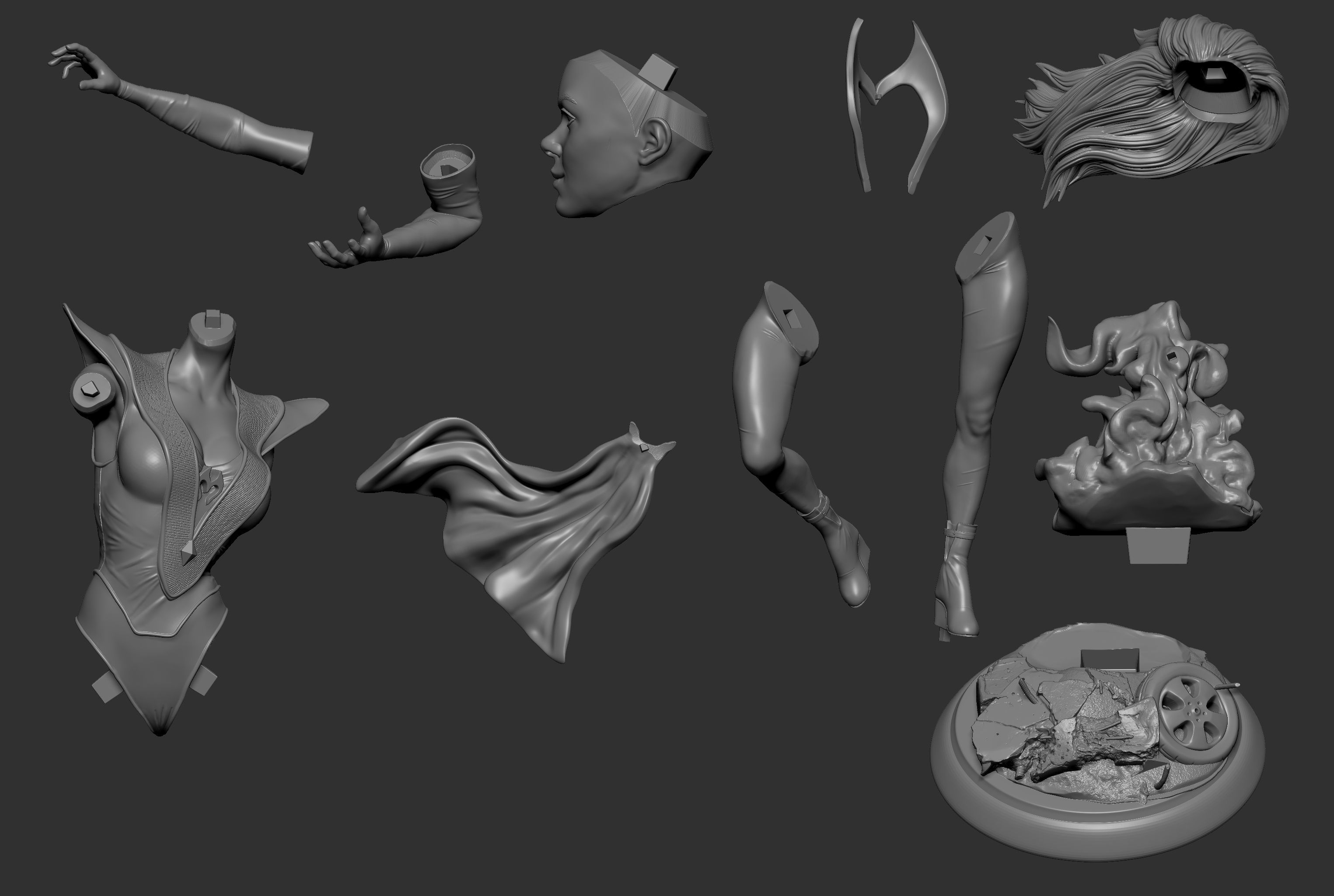 Fanart Feiticeira Escarlate 3D print model_3