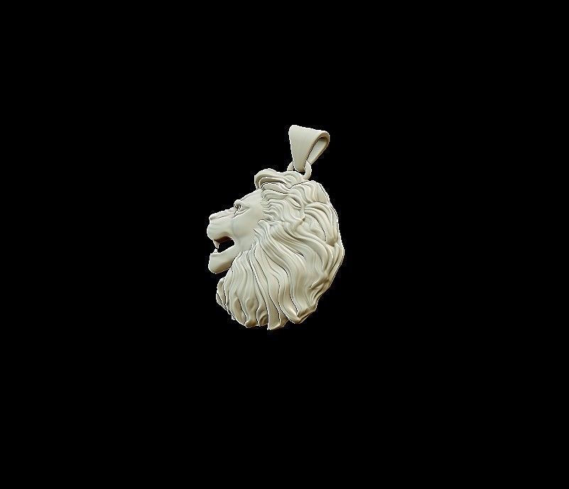 Lion pendant 3D print model_2