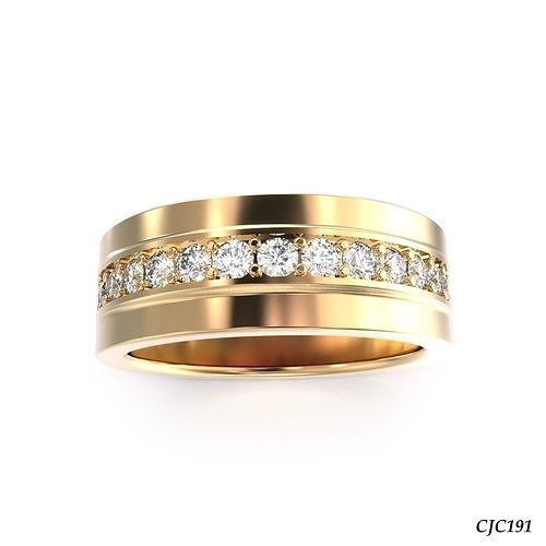 CJC191 Ladies womans womens diamond ruby emerald Rings 3D print model