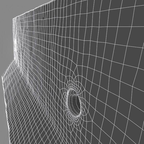 Road Barrier Low-poly 3D model_9