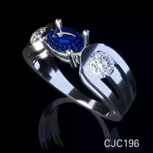 CJC196 Ladies womans womens diamond ruby emerald Rings