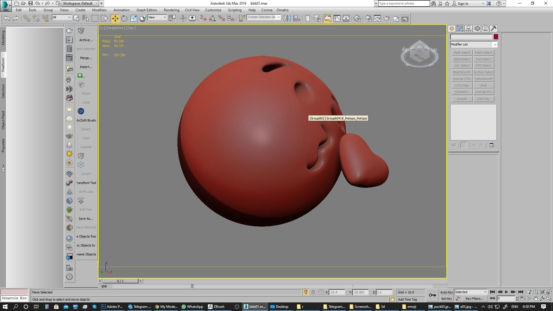 Emoji Face Blowing a Kiss 3D model_19