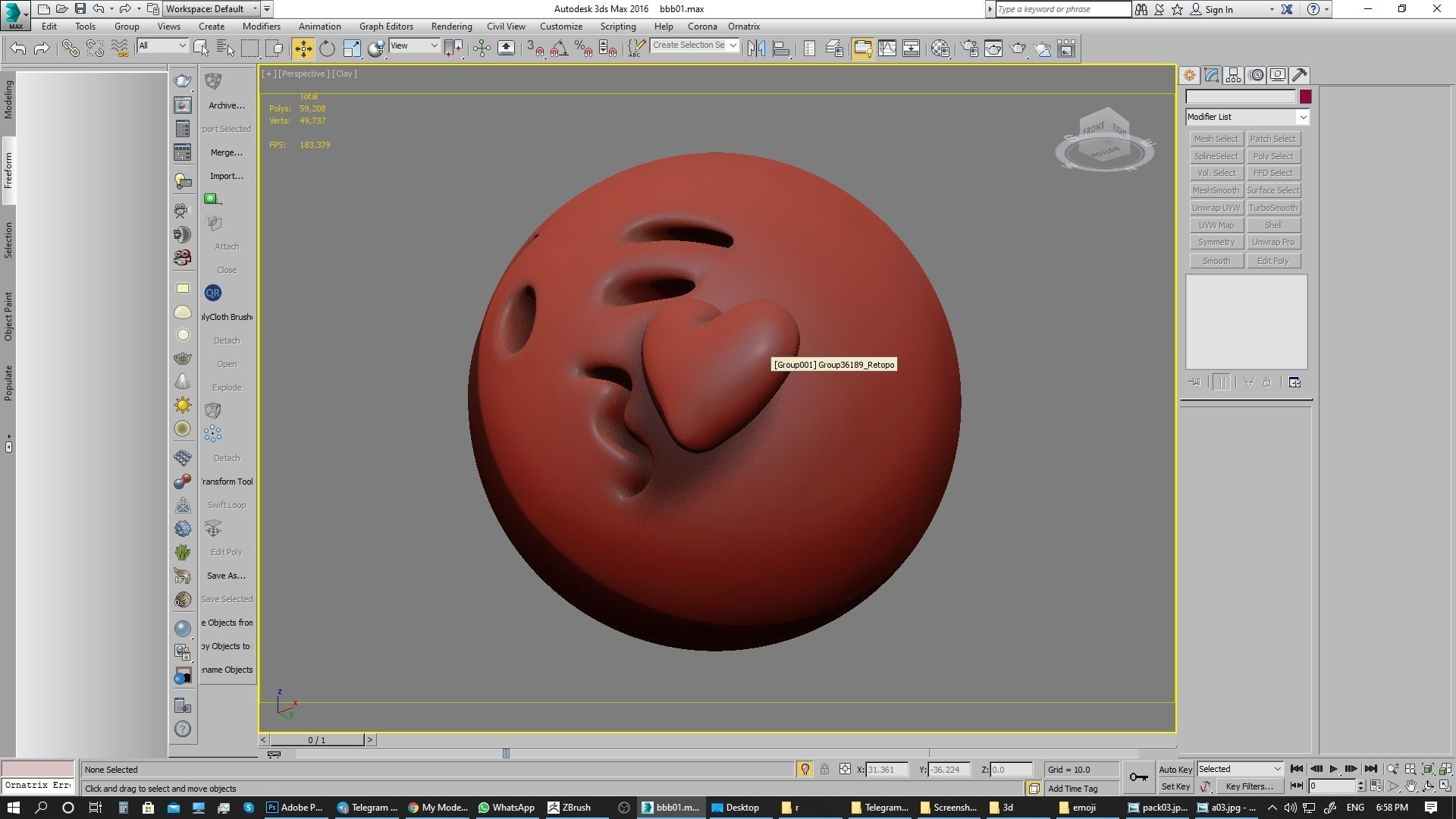Emoji Face Blowing a Kiss 3D model_13