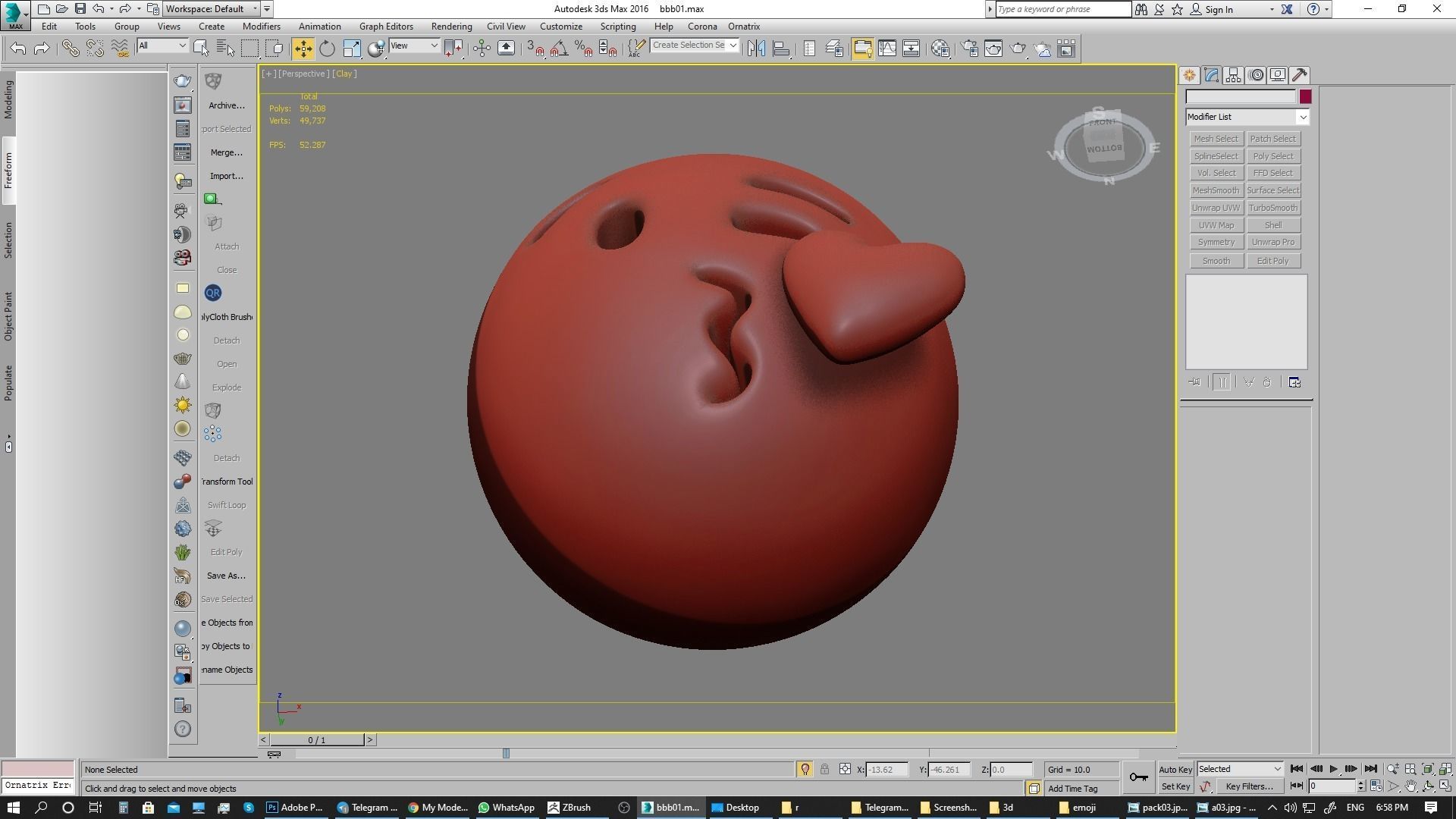 Emoji Face Blowing a Kiss 3D model_12