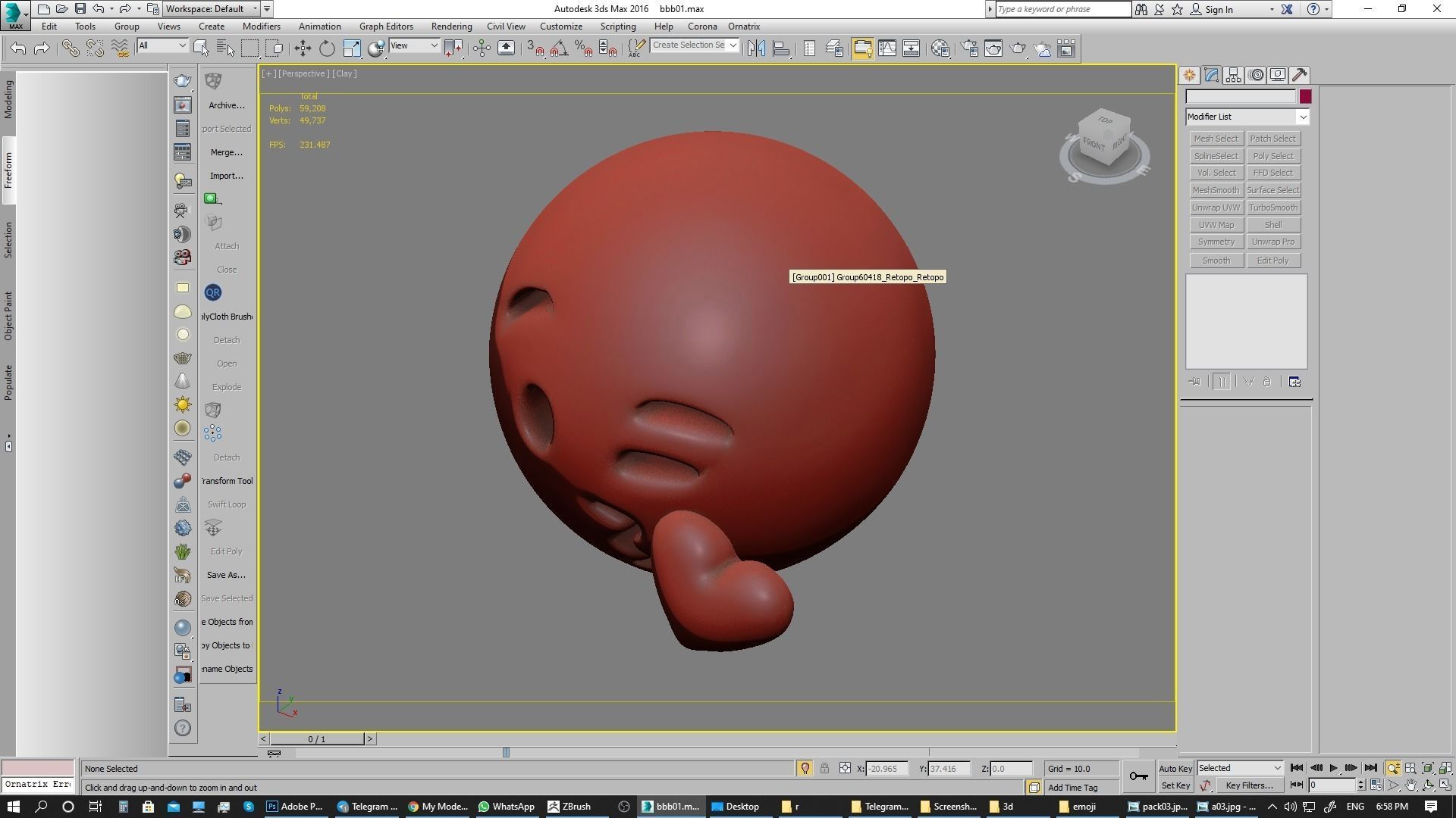 Emoji Face Blowing a Kiss 3D model_16