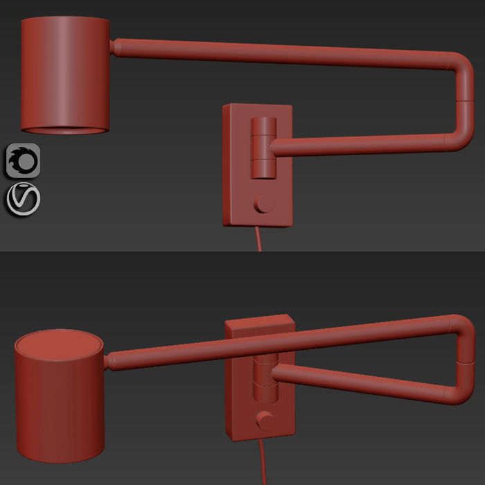 Nymane Wall Lamp 3D model_2