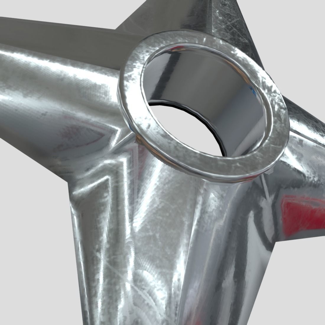 Shuriken 3 metal star Low-poly 3D model_12