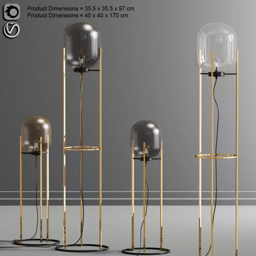 Oda Floor Lamp Set 03 3D model_0
