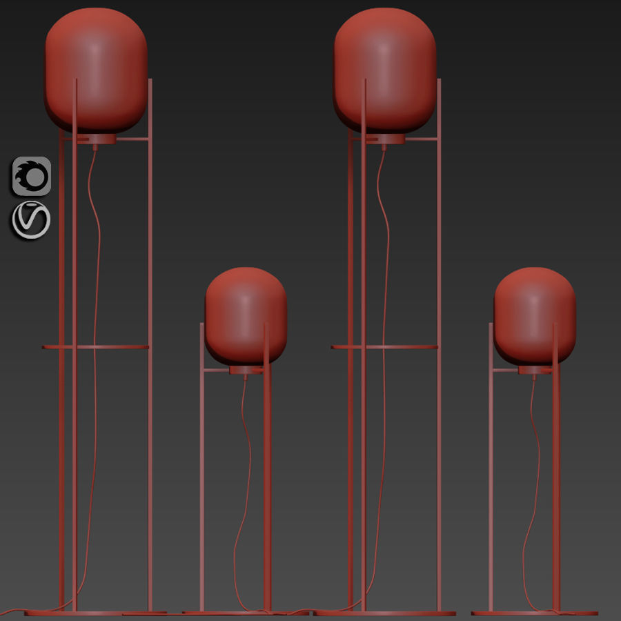 Oda Floor Lamp Set 03 3D model_2
