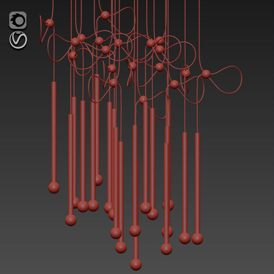 Strike Ceiling Pendant Light  3D model_2