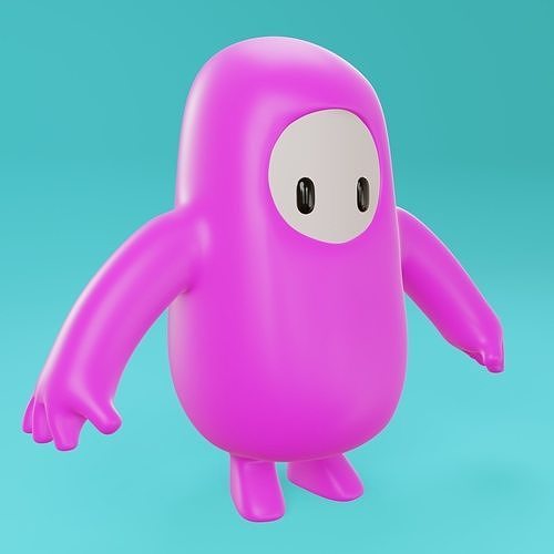 Fall Guys Low-poly 3D model