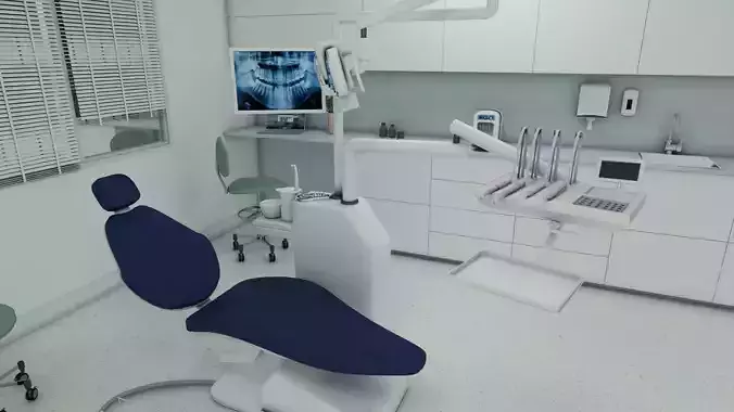 Dental Clinic 3D Low-poly 3D model