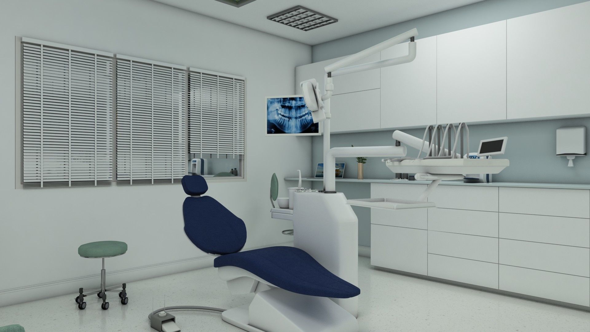 Dental Clinic 3D Low-poly 3D model_1