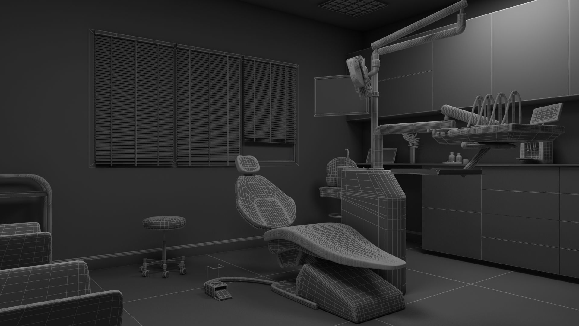 Dental Clinic 3D Low-poly 3D model_6