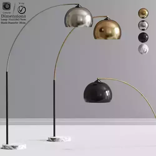 Versanora Arquer Arc Floor Lamp
