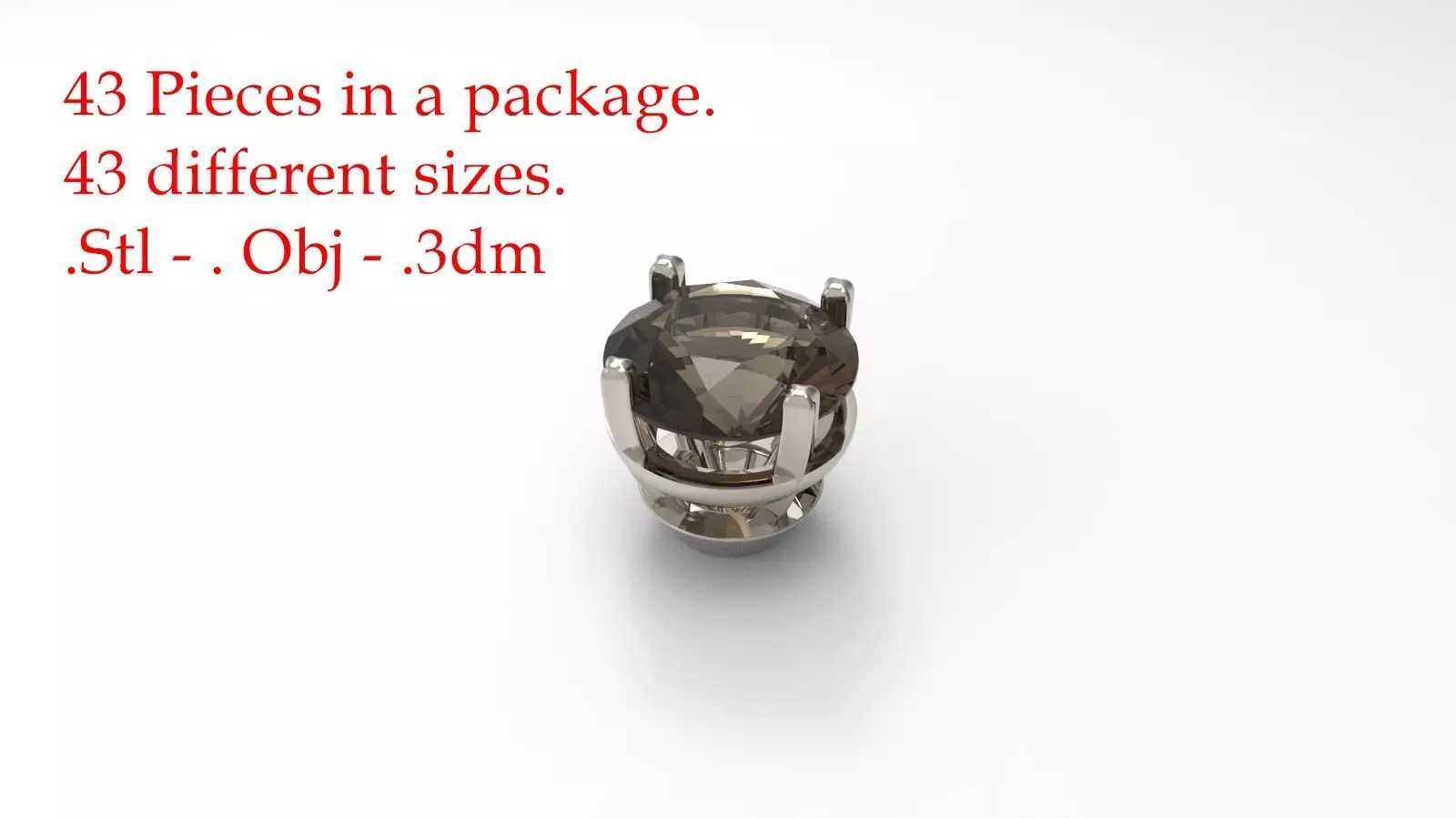 Jewelry Prong Head Set Package 015 3D print model_0