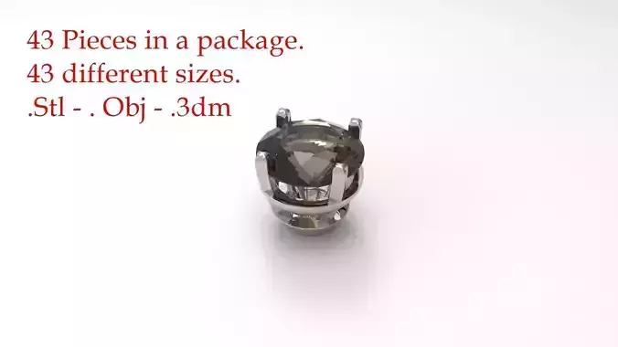 Jewelry Prong Head Set Package 015 3D print model
