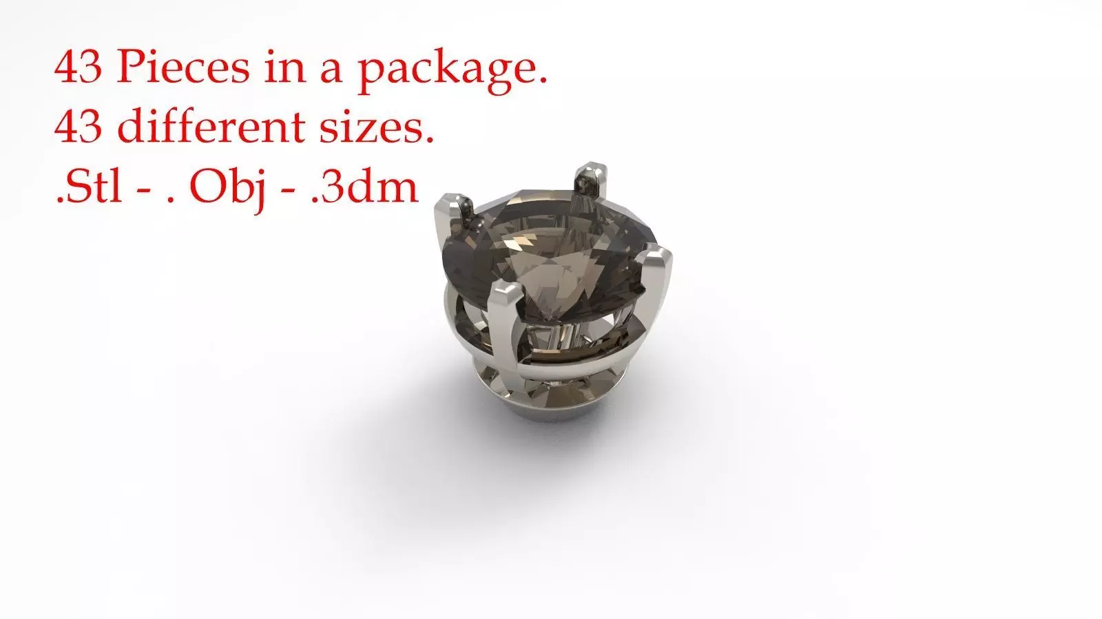 Jewelry Prong Head Set Package 016 3D print model_0