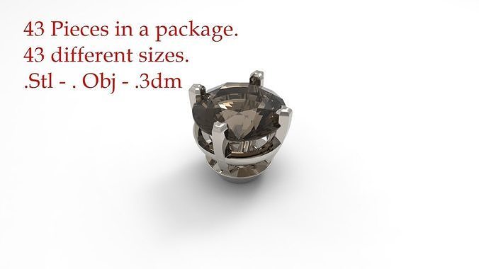 Jewelry Prong Head Set Package 016 3D print model