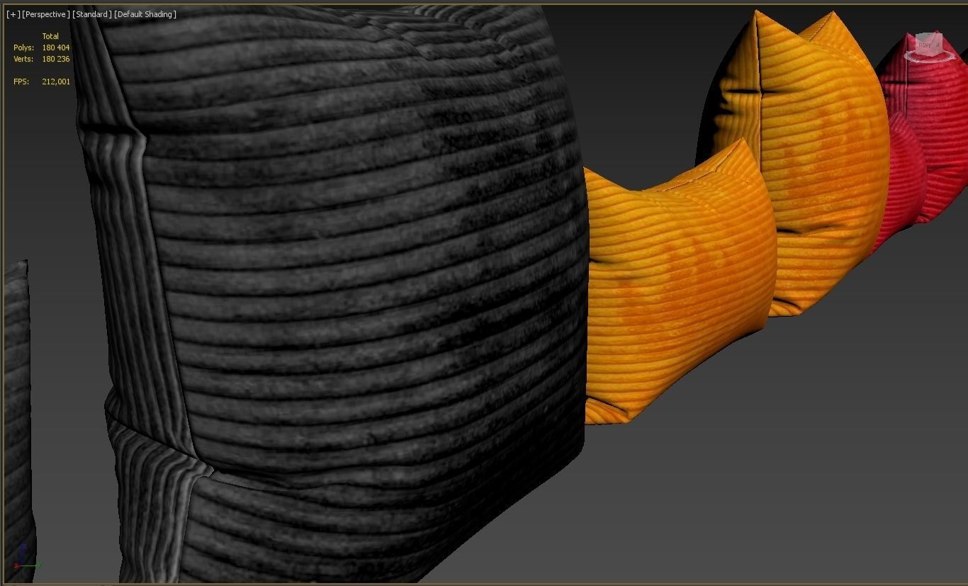 Decorative pillows set 036 3D model_12