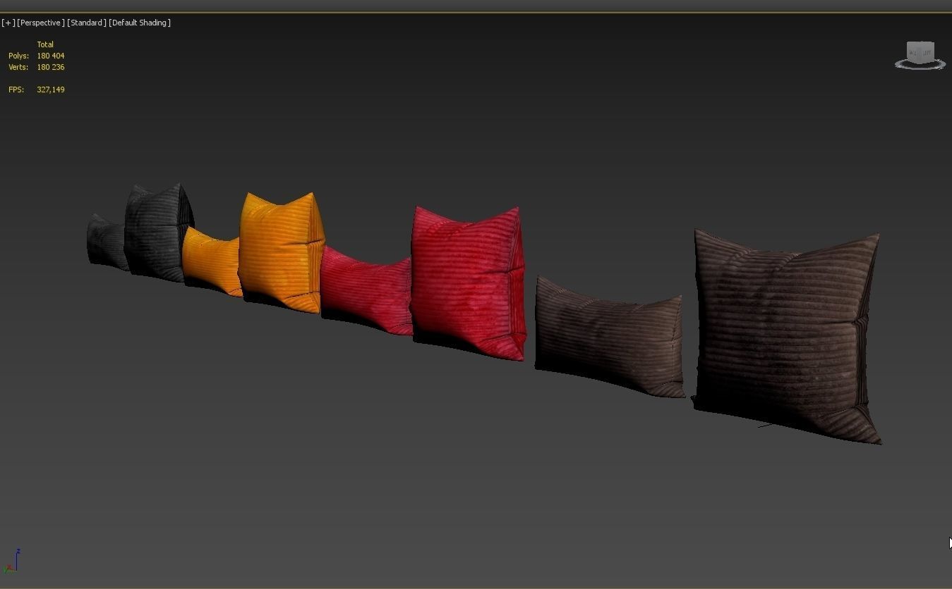 Decorative pillows set 036 3D model_9