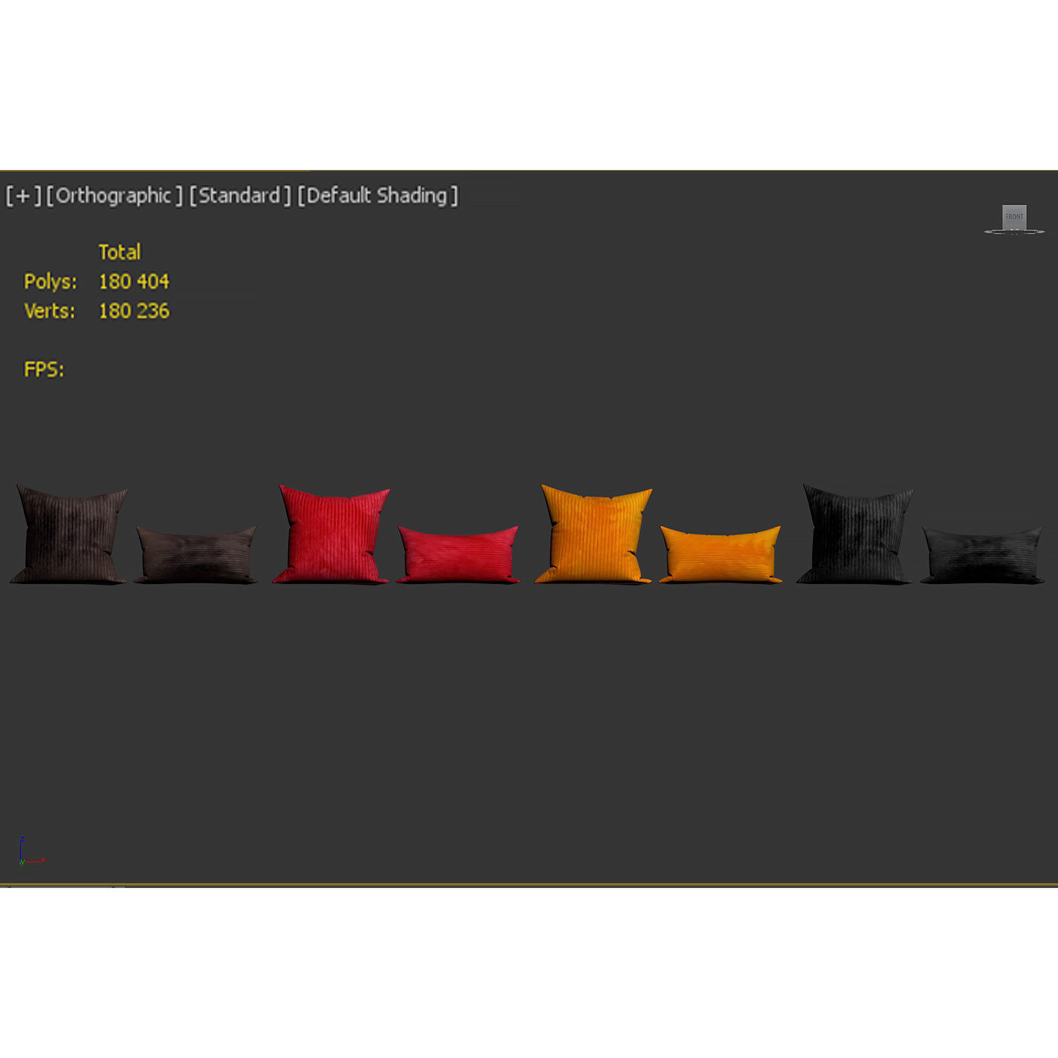 Decorative pillows set 036 3D model_3