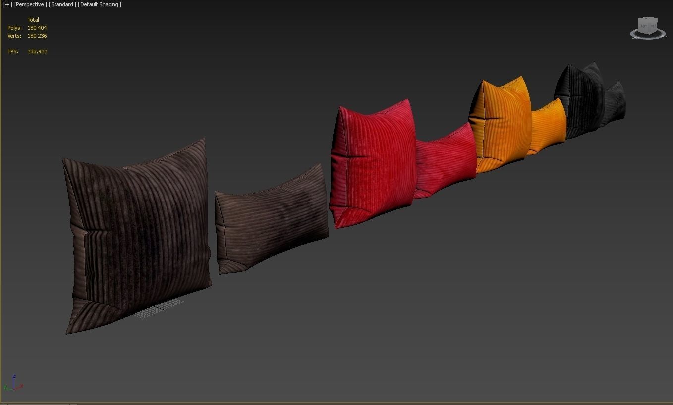 Decorative pillows set 036 3D model_8