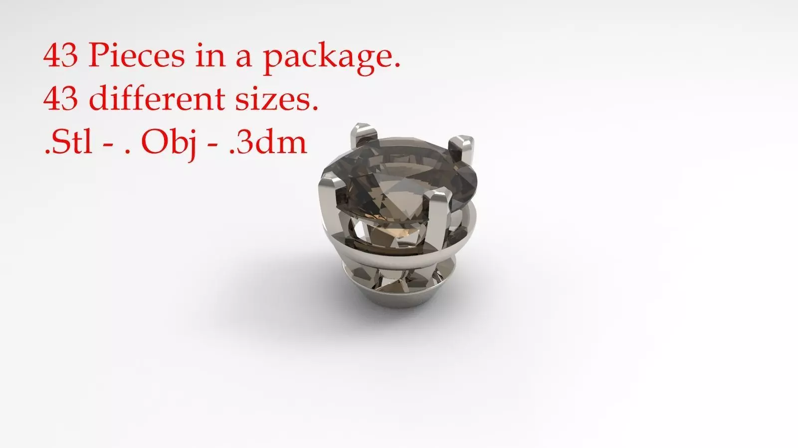 Jewelry Prong Head Set Package 017 3D print model_0