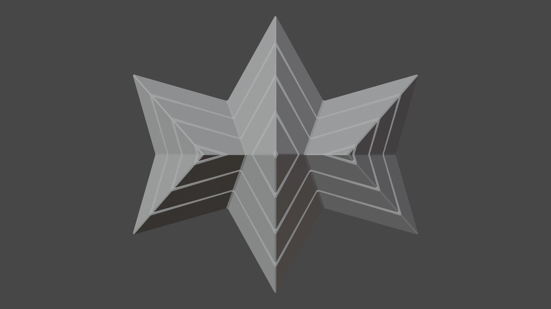 Silver Futuristic Pyramidal Build Low-poly 3D model_21