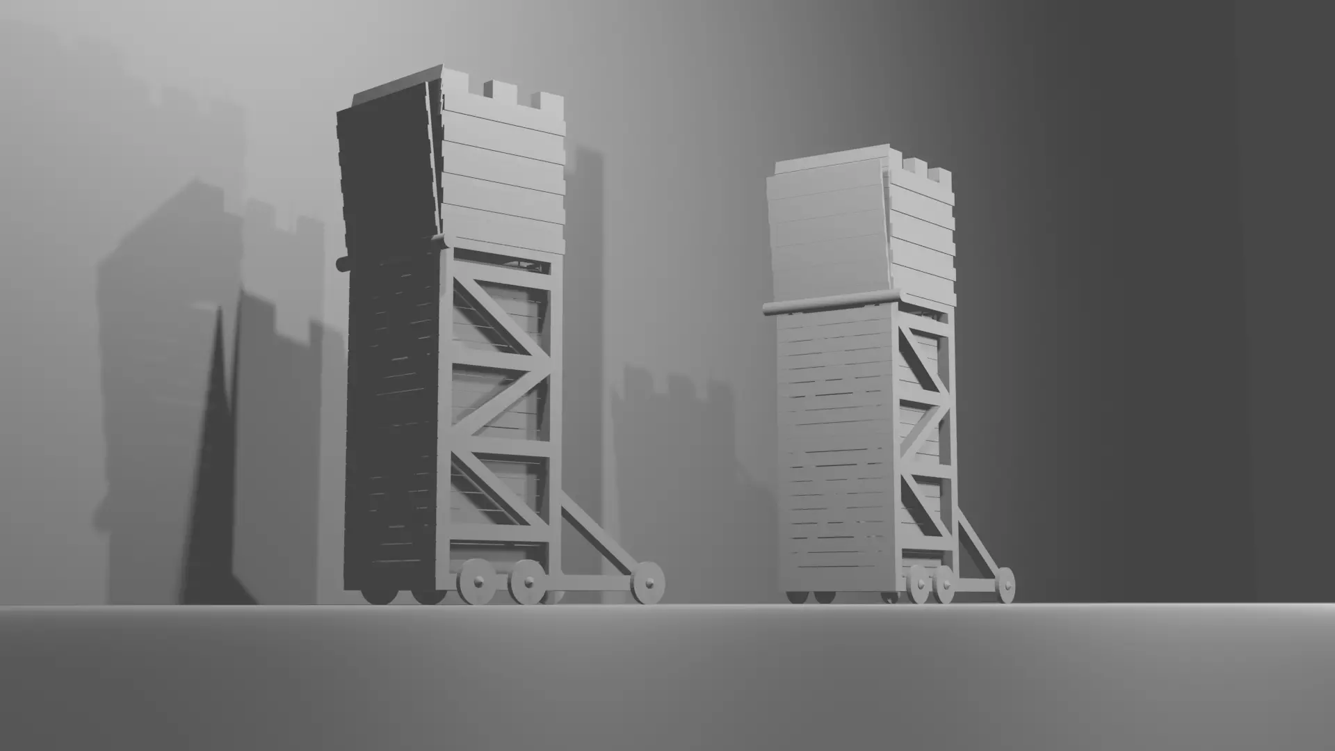 Medieval Siege Tower Free 3D model