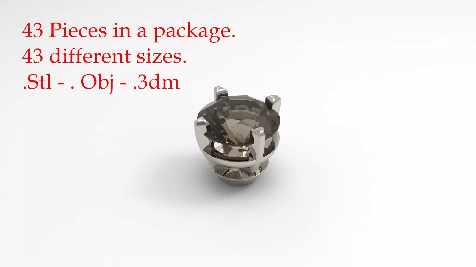 Jewelry Prong Head Set Package 018 3D print model_0