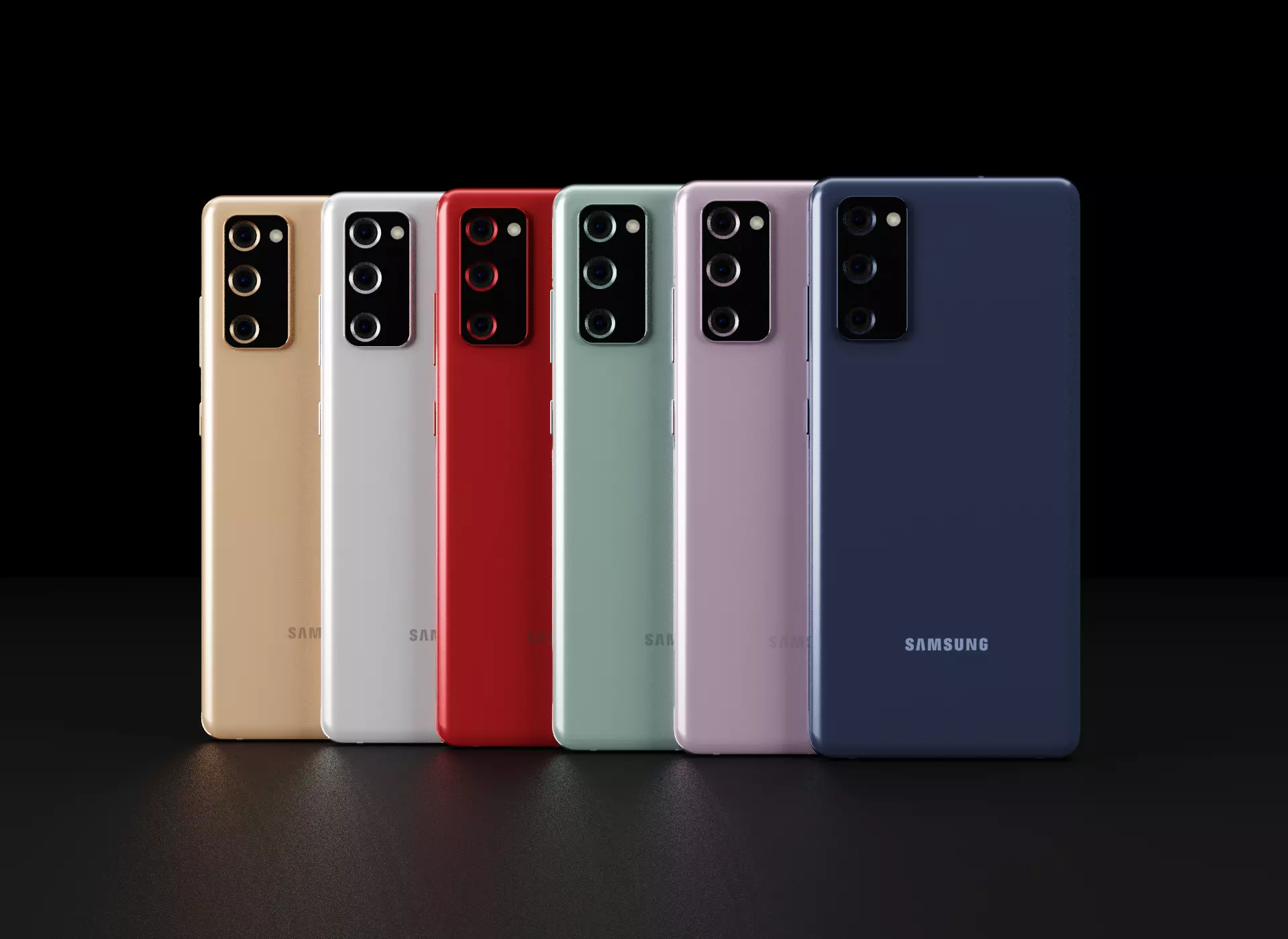 Samsung Galaxy S20 FE in all Official Colors Free low-poly 3D model_0