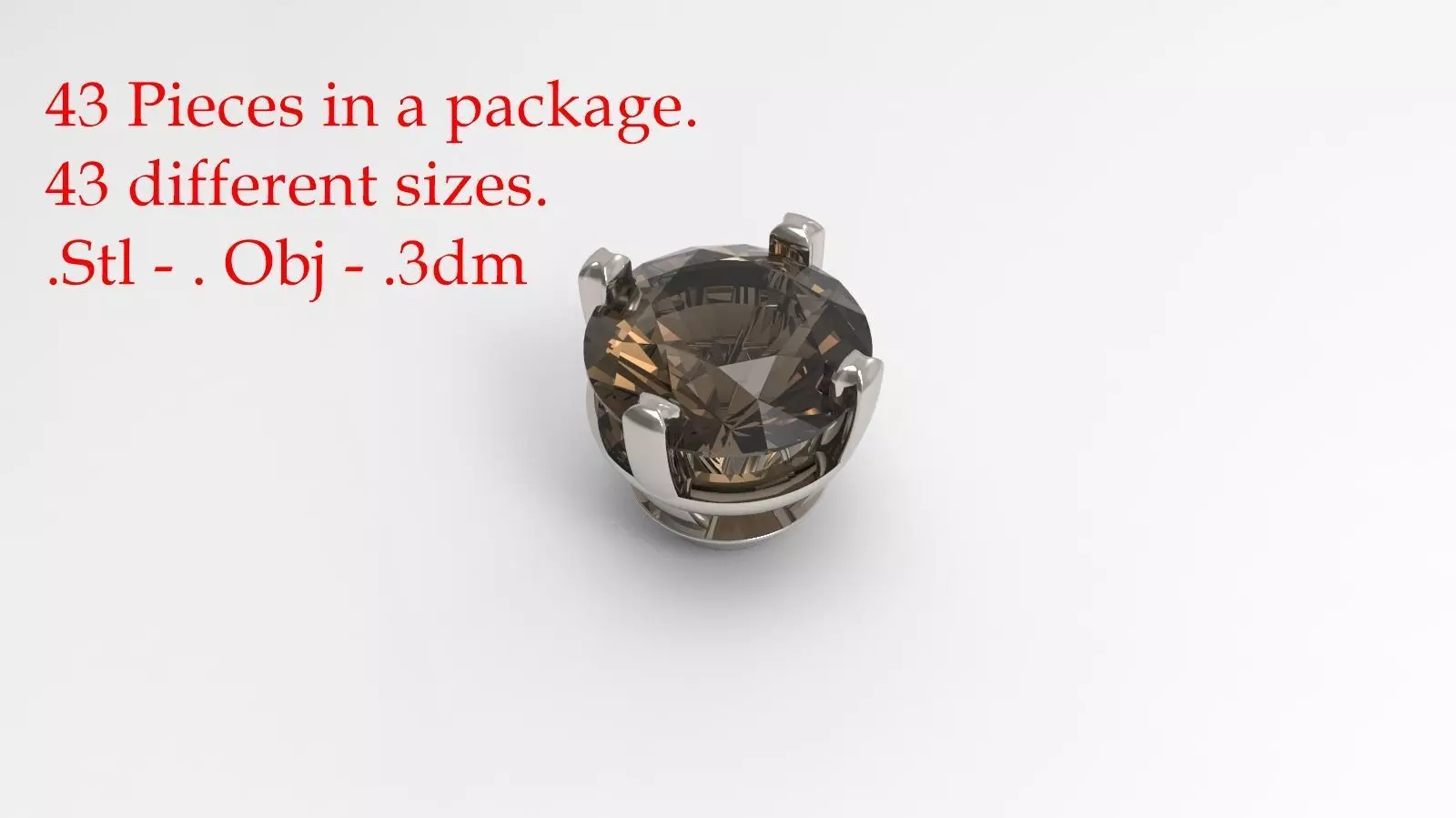 Jewelry Prong Head Set Package 019 3D print model_0