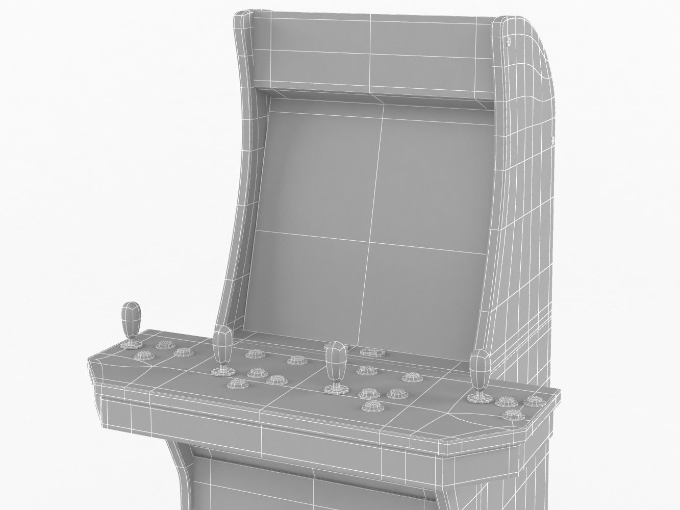 Basketball Arcade Machine 3D model_11