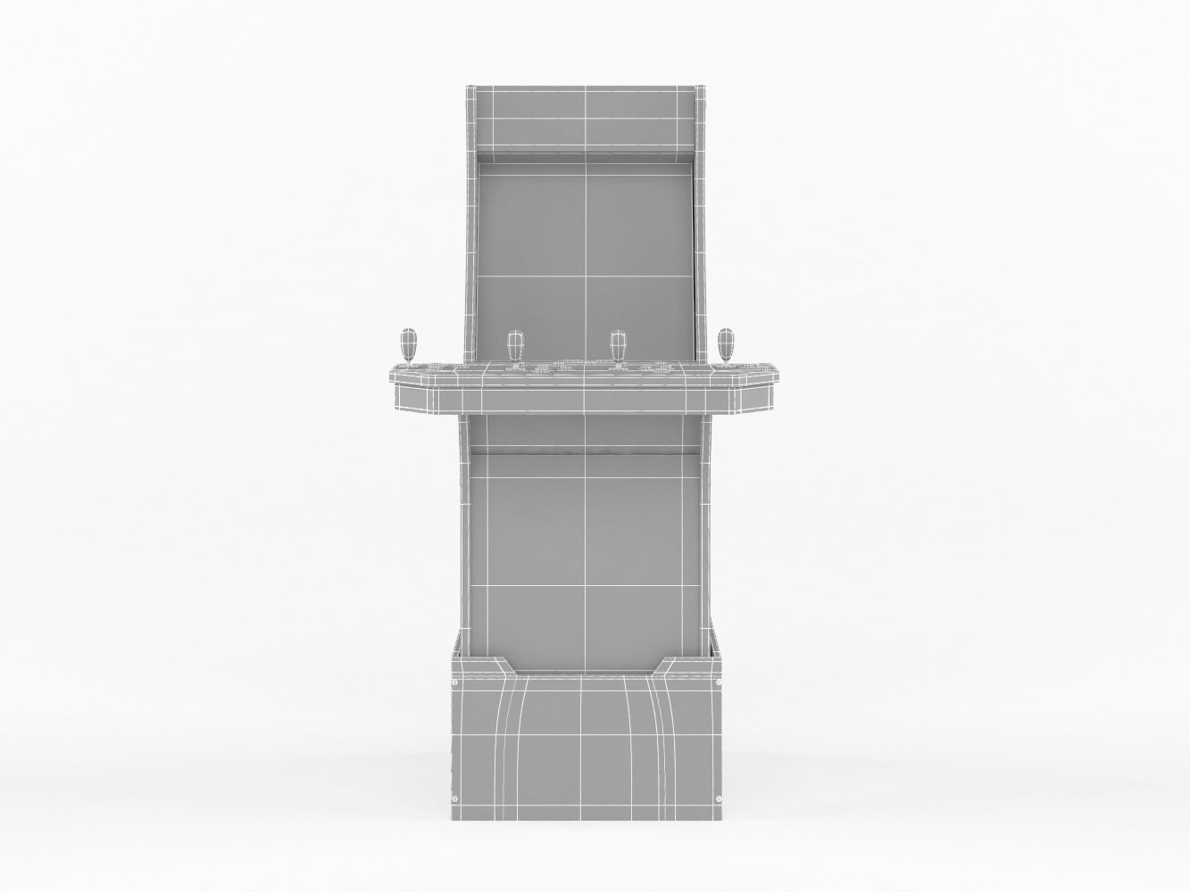 Basketball Arcade Machine 3D model_6