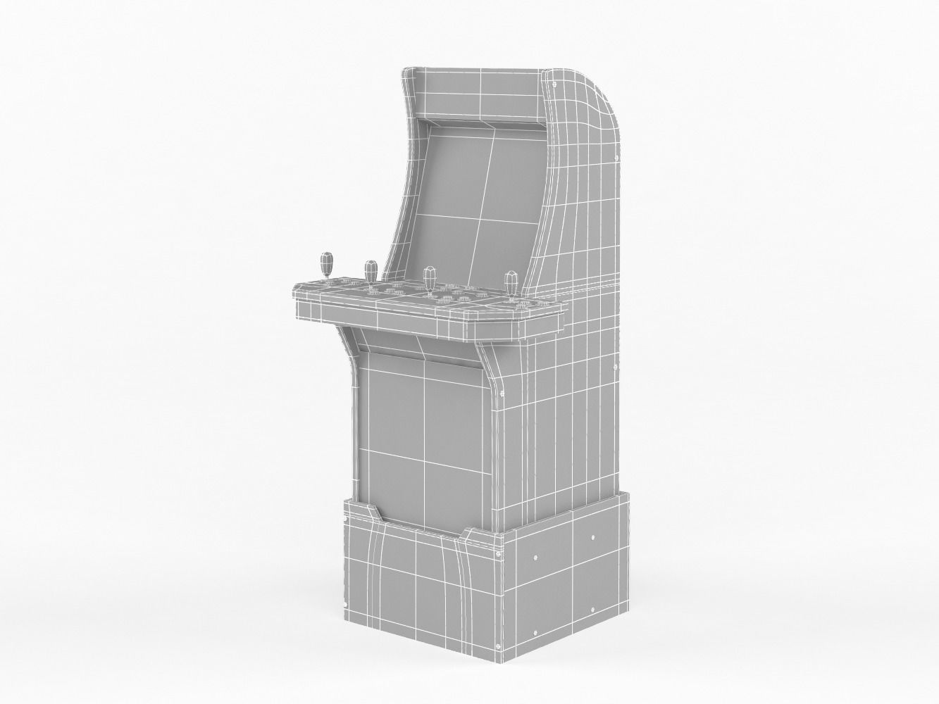 Basketball Arcade Machine 3D model_10