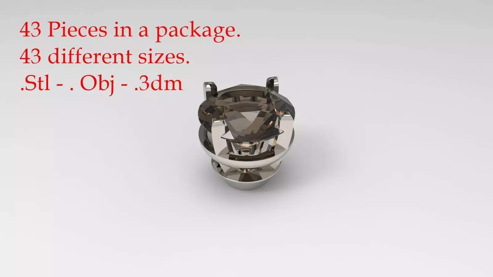 Jewelry Prong Head Set Package 020 3D print model_0