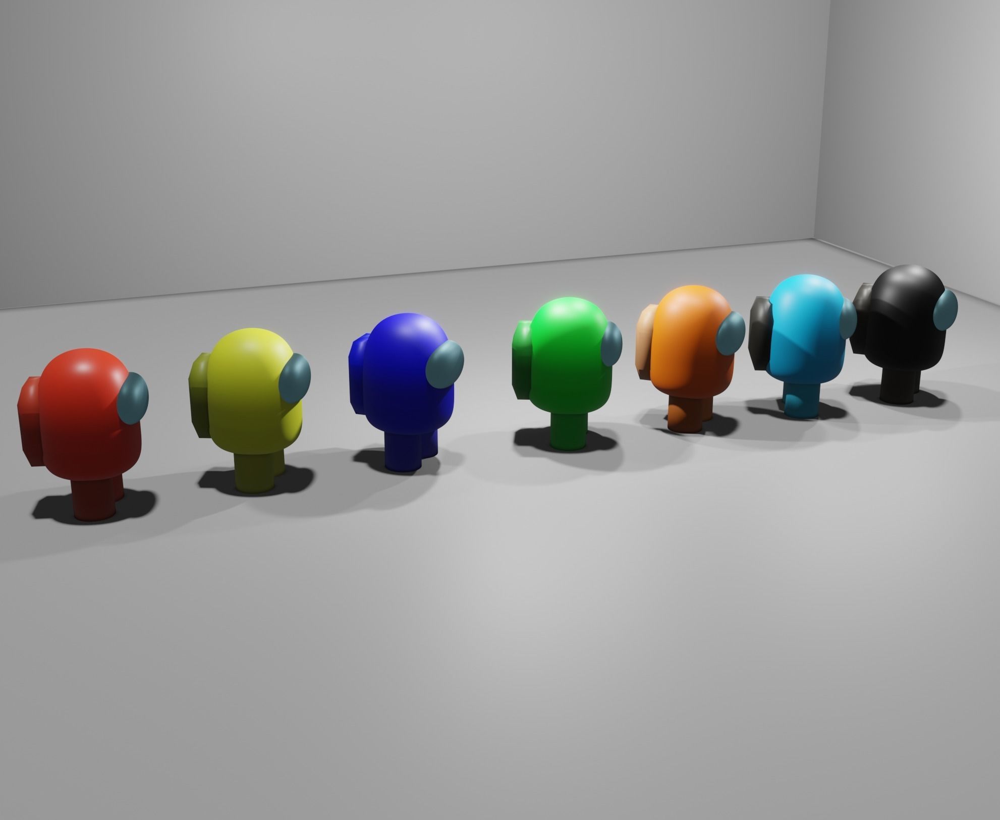 Among Us 3d pack  Low-poly 3D model_2