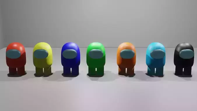 Among Us 3d pack  Low-poly 3D model