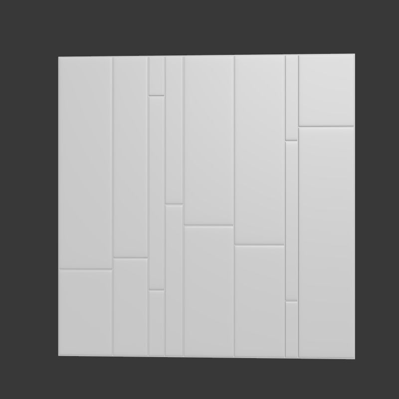 Wall panel 2 3D model_3