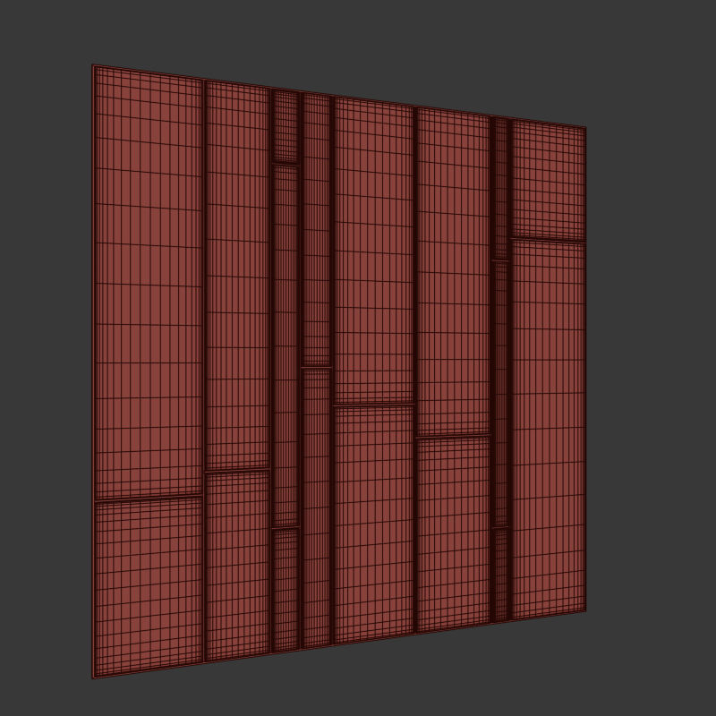 Wall panel 2 3D model_4