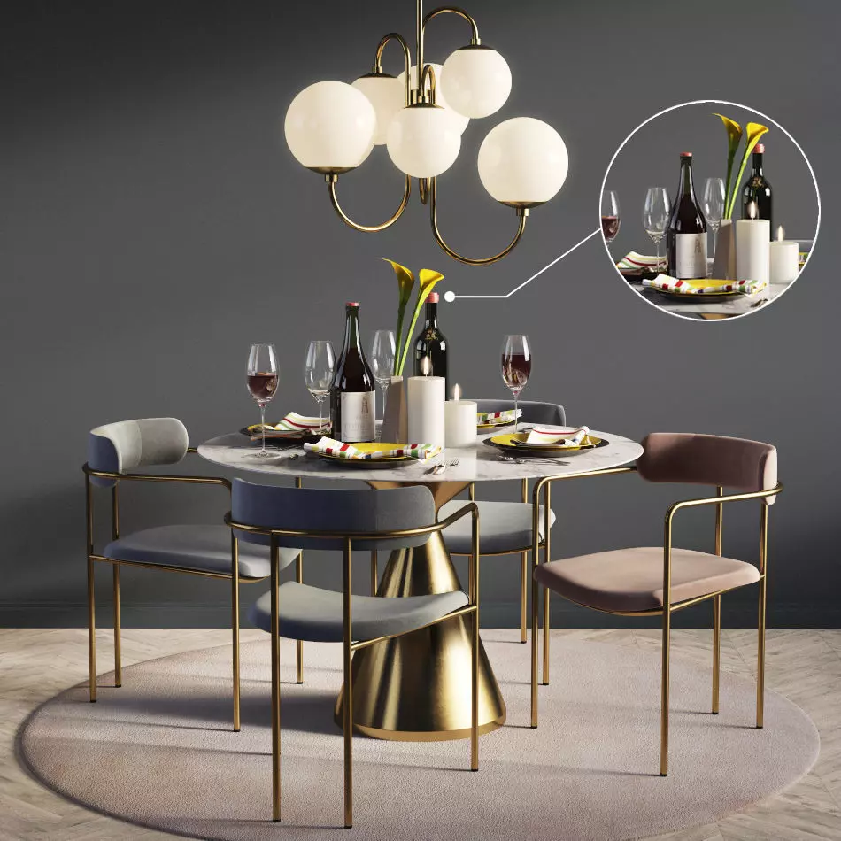 Dinning Set 05 3D model
