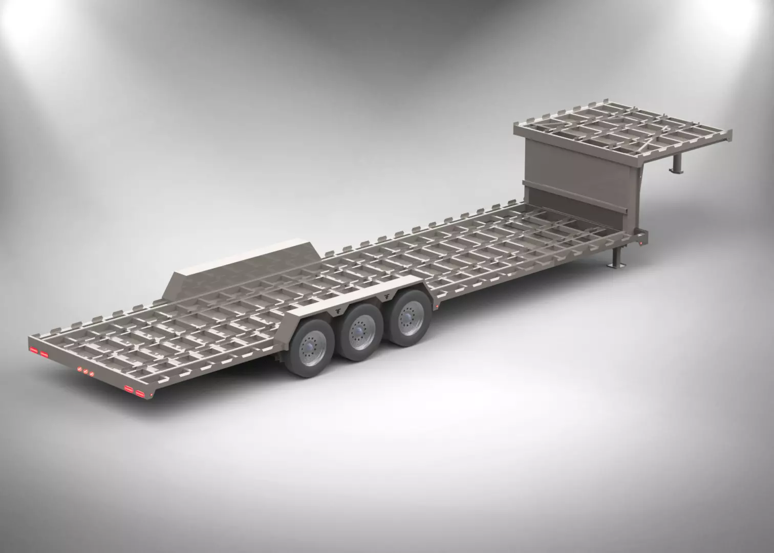 Trailer flatbed - flatbed Free 3D model